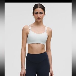 Lululemon white like a cloud Strappy Yoga Bra